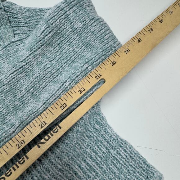 Urban Outfitters Jacket Womens Small Blue Rhode Distressed Hooded Cardigan Crop - Picture 12 of 12